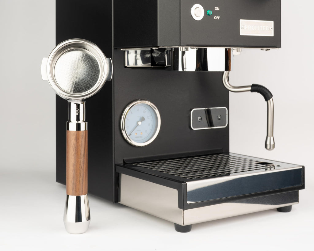 Angled 58mm E61 Bottomless Portafilter Compatinle with Profitec Go, ECM, Lelit, Rocket and Other E61 Grouphead Machines 18-20g basket included