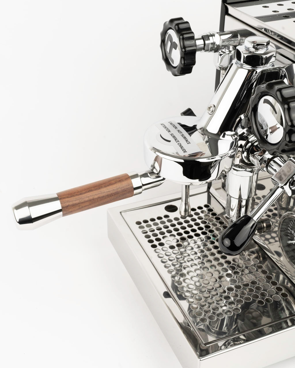 Angled 58mm E61 Bottomless Portafilter Compatinle with Profitec Go, ECM, Lelit, Rocket and Other E61 Grouphead Machines 18-20g basket included